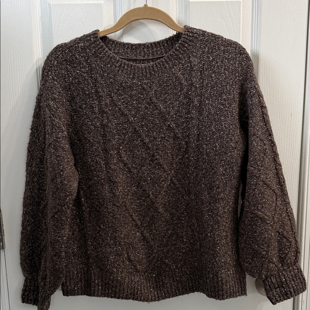 Lucky Brand Brown Crew Neck Sweater